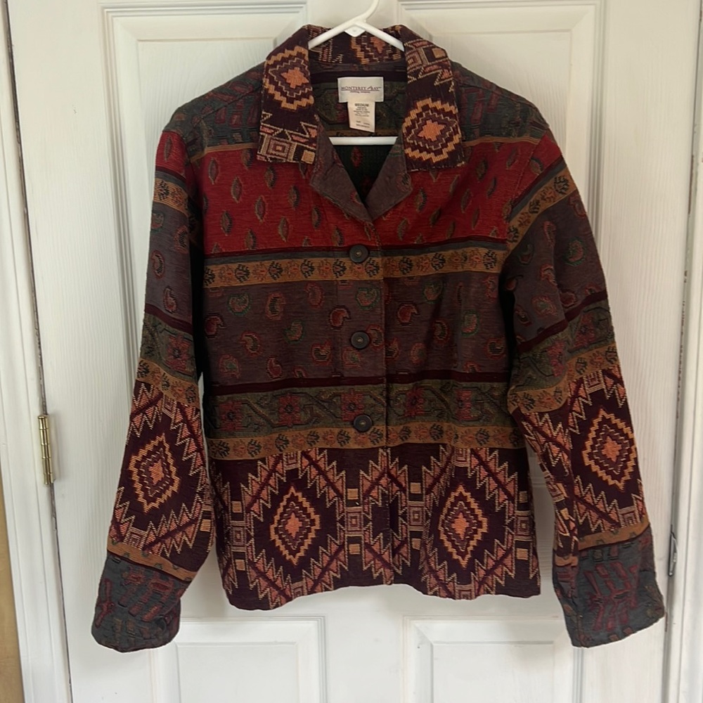 WOMEN’S BUTTON DOWN BLAZER/JACKET ~SZ MEDIUM